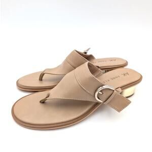 Anne Klein Tamsen Buckle Slide Sandal Women's Biscotti Size US10M EU41